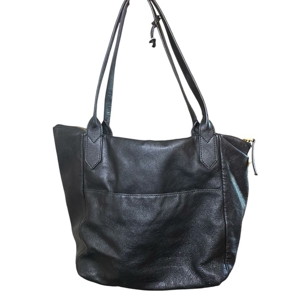 Fossil Fiona Black Pebbled Cowhide Leather Tote Large Handbag - Picture 2 of 15